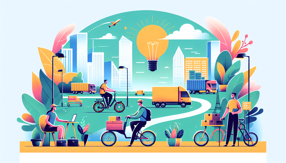 Illustration de l'article de blog Green Logistics à Paris : Micro-hubs et Vélos Cargo, les nouveaux piliers du transport urbain